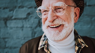 closeup of man smiling 