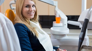 smiling dental patient