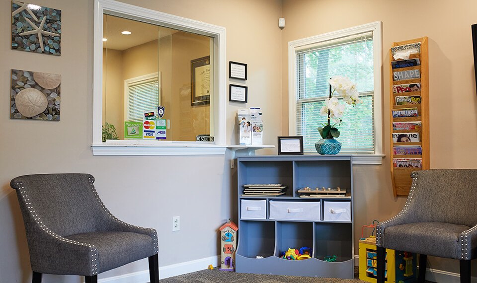 Clean comfortable patient waiting area