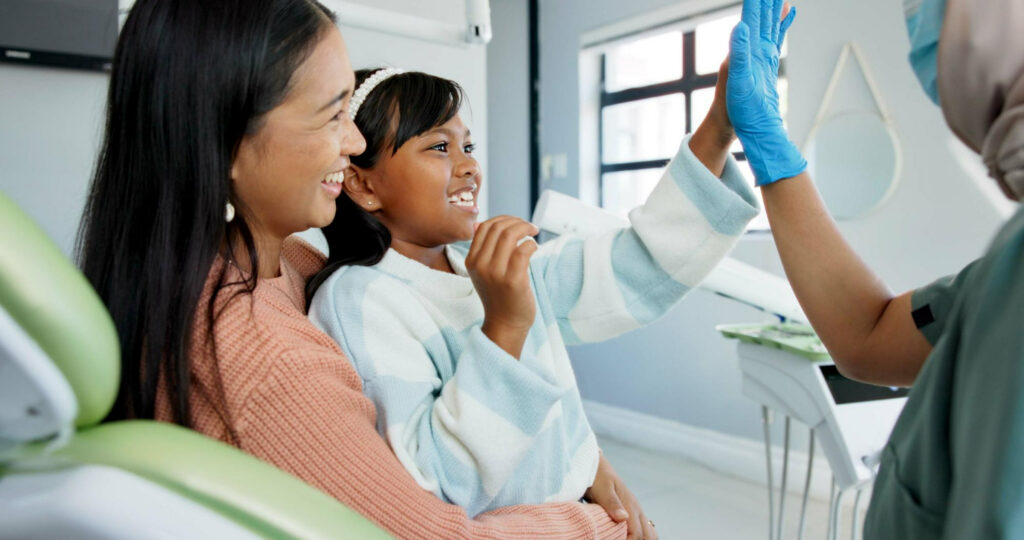 child at dentist